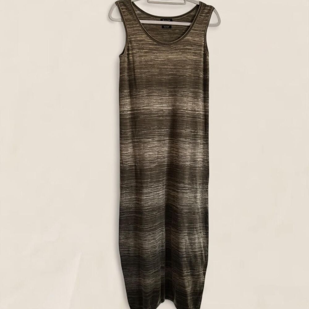 Massimo Dutti Brown Space Dye Knit Tank Maxi Dress Size Small